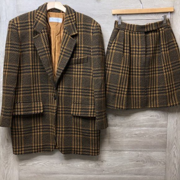 Max Mara Sfilata Sz4 Wool Bella Blazer & Skirt Set - Picture 1 of 12